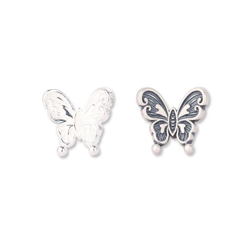 925 Sterling Silver Shank Button, Butterfly, DIY 