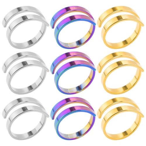 Edelstahl Fingerring, 304 Edelstahl, Vakuum-Ionen-Beschichtung, Modeschmuck & unisex, keine, Größe:8, verkauft von PC