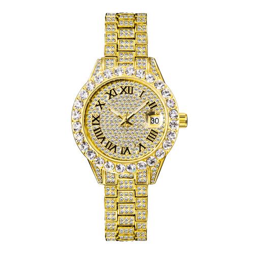 Women Wrist Watch, Glass, Life water resistant & fashion jewelry & japanese movement & for woman & with rhinestone Approx 18.5 cm 