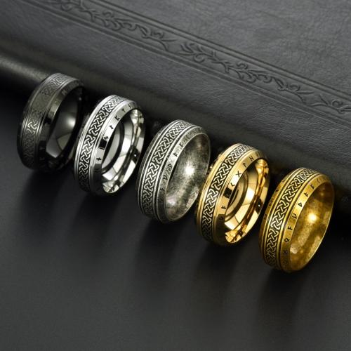 Edelstahl Fingerring, 304 Edelstahl, poliert, Modeschmuck & verschiedene Größen vorhanden & für den Menschen, keine, width 8mm, verkauft von PC