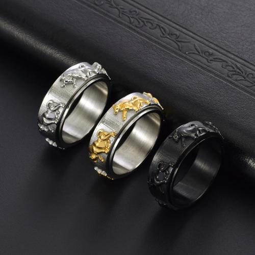 Edelstahl Fingerring, 304 Edelstahl, Vakuum-Ionen-Beschichtung, Modeschmuck & verschiedene Größen vorhanden & für den Menschen, keine, width 8mm, verkauft von PC