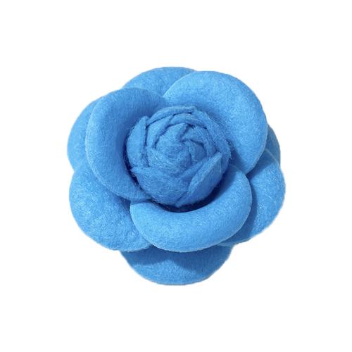 Broche de Tela, paño, con aleación de zinc, Flor, hecho a mano, para mujer, más colores para la opción, 50mm, Vendido por UD