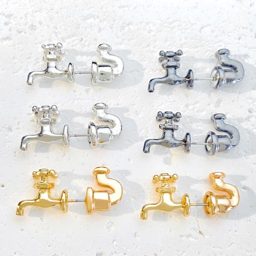 Zinc Alloy Stud Earring, Tap, plated, fashion jewelry & for woman [