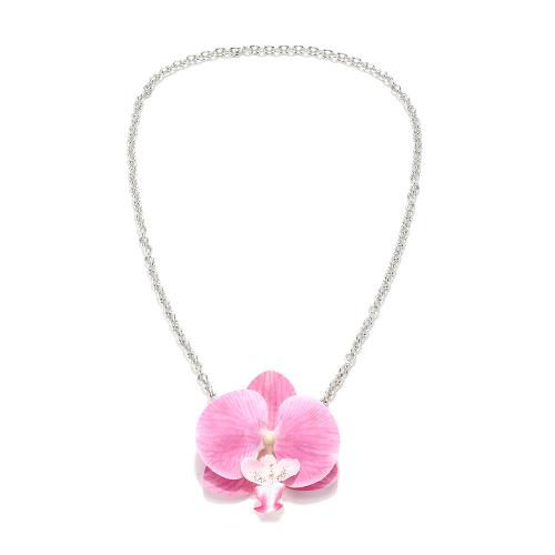 Collier en alliage de zinc, avec Polyester, fleur, Placage, bijoux de mode, plus de couleurs à choisir cm, Vendu par PC