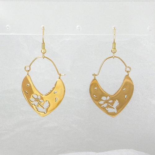 Stainless Steel Drop Earring, 304 Stainless Steel, fashion jewelry & for woman, golden 