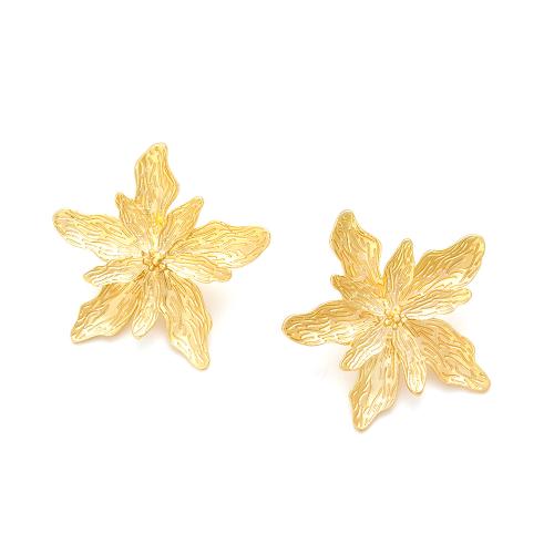 Zinc Alloy Stud Earring, Flower, plated, fashion jewelry [