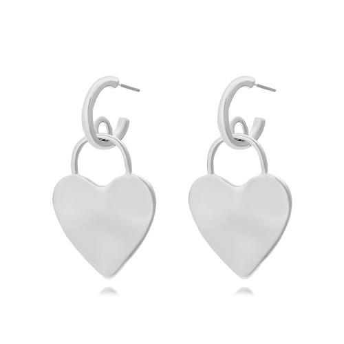 Zinc Alloy Drop Earring, Heart, plated, fashion jewelry 