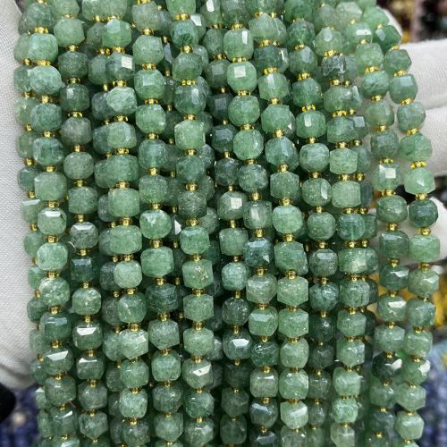 Mix Color Quartz Beads, Strawberry Quartz, Square, fashion jewelry & DIY & faceted, green, 6mm Approx 38 cm [