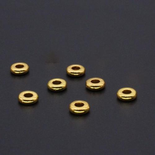 Brass Spacer Beads, Round, gold color plated, DIY [