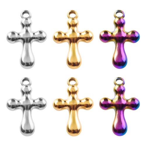 Stainless Steel Cross Pendants, 304 Stainless Steel, Vacuum Ion Plating, fashion jewelry & DIY 