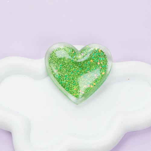 Mobile Phone DIY Decoration, Resin, with Sequins, Heart, epoxy gel Approx 