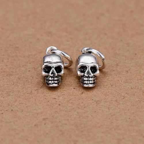 Sterling Silver Pendants, 925 Sterling Silver, Skull, DIY, original color 