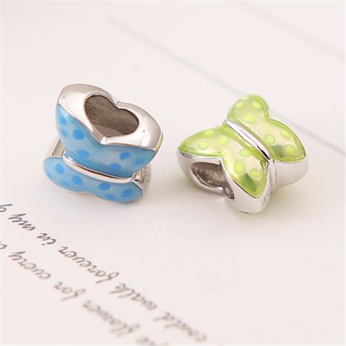 Sterling Silver Beads, 925 Sterling Silver, Butterfly, DIY & enamel 