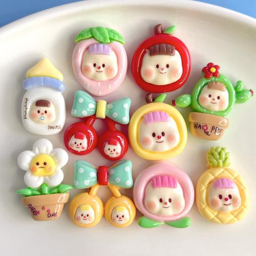 Mobile Phone DIY Decoration, Resin, Cartoon & enamel, DIY kit length 15-30mm 