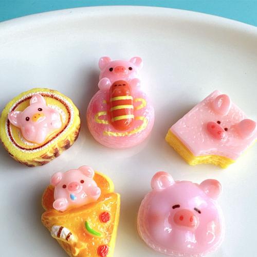 Mobile Phone DIY Decoration, Resin, food shape & enamel, DIY kit length 20-30mm 