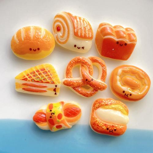 Mobile Phone DIY Decoration, Resin, Bread & enamel, DIY kit length 15-30mm 