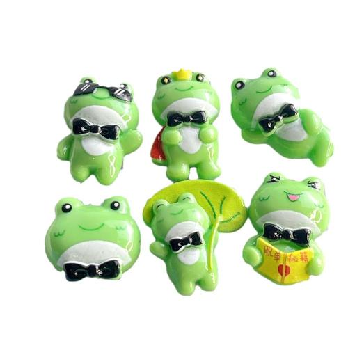 Mobile Phone DIY Decoration, Resin, Frog & enamel, DIY kit length 20-30mm 