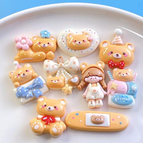 Mobile Phone DIY Decoration, Resin, Cartoon & enamel, DIY kit length 20-60mm 