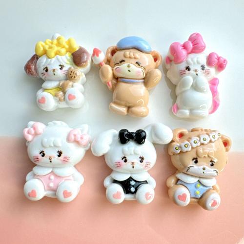 Mobile Phone DIY Decoration, Resin, Cartoon & enamel, DIY kit length 20-30mm 