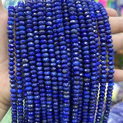 Natural Lapis Lazuli Beads, Abacus, fashion jewelry & DIY & faceted, lapis lazuli Approx 38 cm [