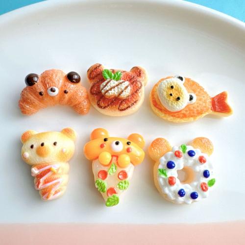 Mobile Phone DIY Decoration, Resin, food shape & enamel, DIY kit length 15-35mm 