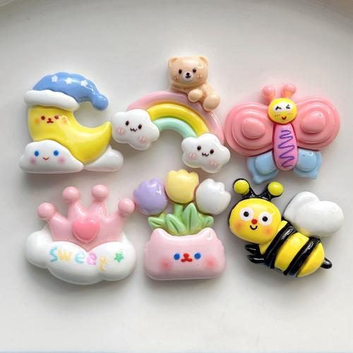 Mobile Phone DIY Decoration, Resin, Cartoon & enamel, DIY kit length 20-30mm 