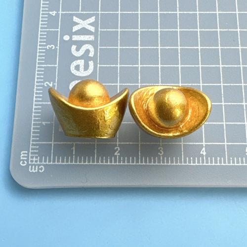 Mobile Phone DIY Decoration, Resin, Ingot, gold 