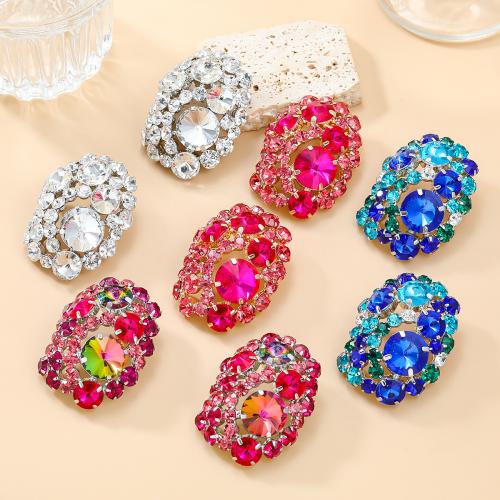 Zinc Alloy Rhinestone Stud Earring, fashion jewelry & for woman & with rhinestone 