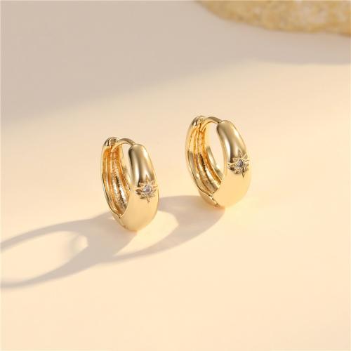 Cubic Zirconia Micro Pave Brass Earring, fashion jewelry & micro pave cubic zirconia & for woman 