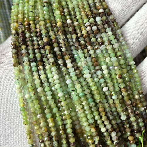 Australien-Chrysopras Perle, Australien Jade, Abakus,Rechenbrett, Modeschmuck & DIY & facettierte, gemischte Farben, 2x3mm, Länge:ca. 38 cm, verkauft von Strang