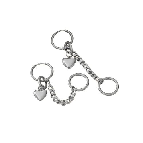 Huggie Hoop Drop Earring, 304 Stainless Steel, plated, for woman 