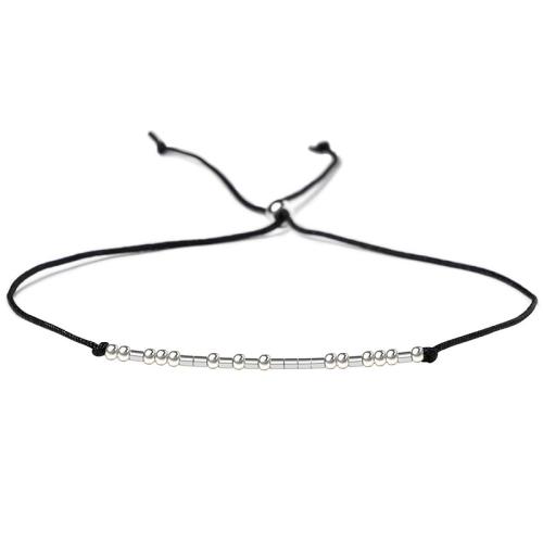 Mode Wachsschnur Armbänder, 304 Edelstahl, mit Wachsschnur, unisex & verschiedene Stile für Wahl, originale Farbe, Länge:16 cm, verkauft von setzen