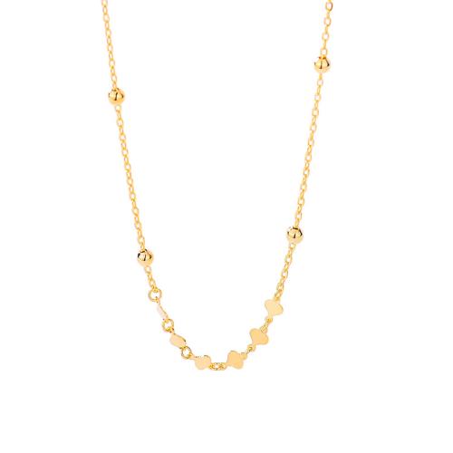 Collar de la joyería de plata esterlina, Plata de ley 925, con 2inch extender cadena, chapado en color dorado, Estilo coreano & para mujer, longitud:aproximado 11.8 Inch, Vendido por UD