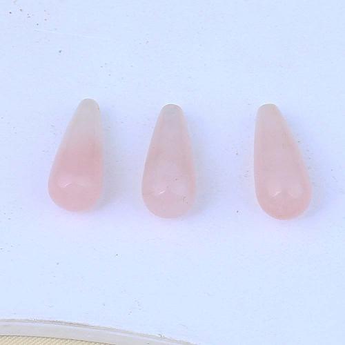 Natural Rose Quartz Beads, Teardrop, polished, DIY, pink, 10*25mm 