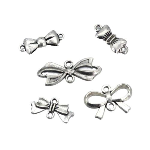 Zinc Alloy Charm Connector, Bowknot, plated, DIY original color [