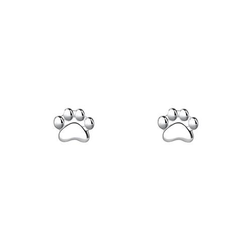 Sterling Silver Stud Earring, argent sterling 925, pour femme, couleur platine Vendu par paire