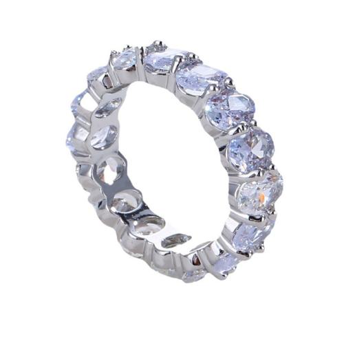 Cubic Zirconia Micro Pave Brass Finger Ring, fashion jewelry & micro pave cubic zirconia & for woman 