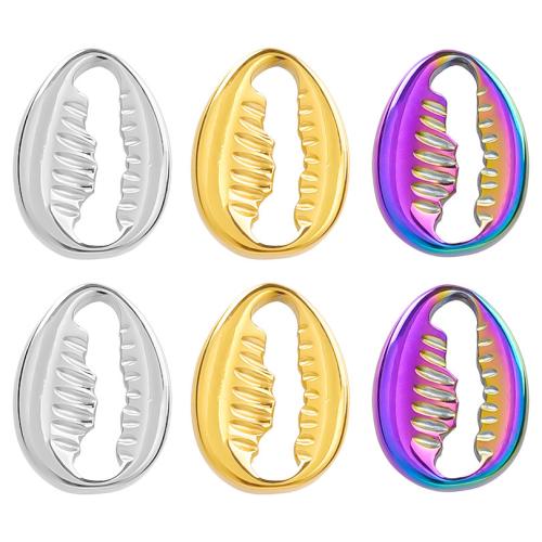 Edelstahl Anhänger, 304 Edelstahl, Schale, Vakuum-Ionen-Beschichtung, Modeschmuck & DIY, keine, 13x17mm, verkauft von PC