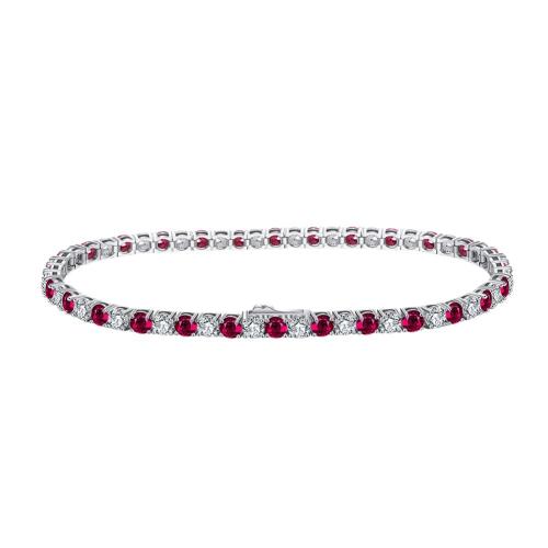 Cubic zirconia pavimenta la pulsera de plata de ley, Plata de ley 925, Joyería & diverso tamaño para la opción & micro arcilla de zirconia cúbica & para mujer, Vendido por UD