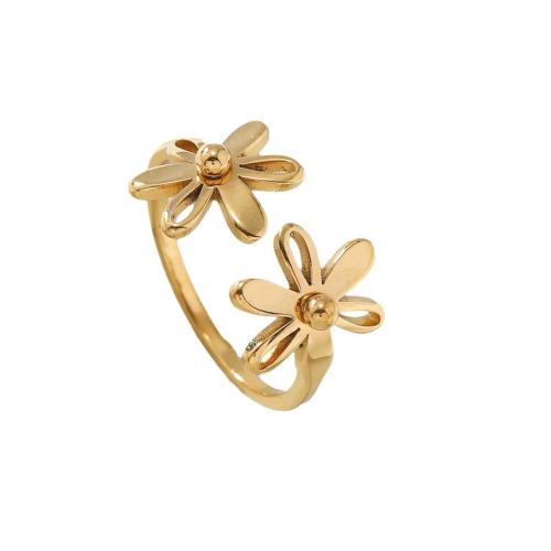 Edelstahl Fingerring, 304 Edelstahl, Blume, Modeschmuck & verschiedene Größen vorhanden & für Frau, keine, verkauft von PC