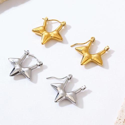 ステンレス　ダングル ピアス, 304ステンレススチール, 星, メッキ, ファッションジュエリー & 女性用, 無色 売り手 ペア