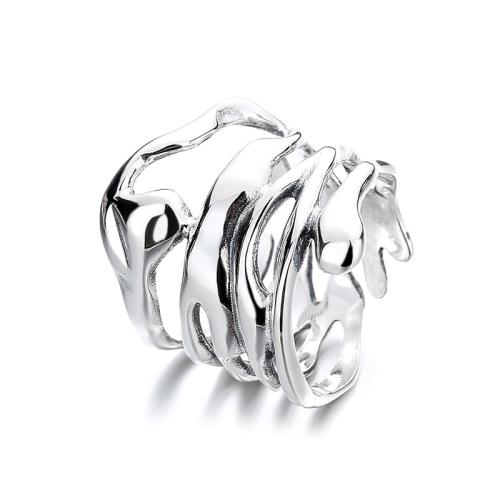 925 Sterling Silver Cuff Finger Ring, fashion jewelry & for woman 