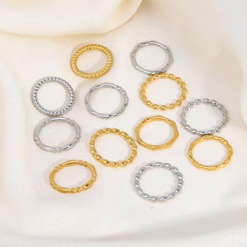 Edelstahl Fingerring, 304 Edelstahl, Modeschmuck & verschiedene Größen vorhanden & verschiedene Stile für Wahl & für Frau, keine, verkauft von PC