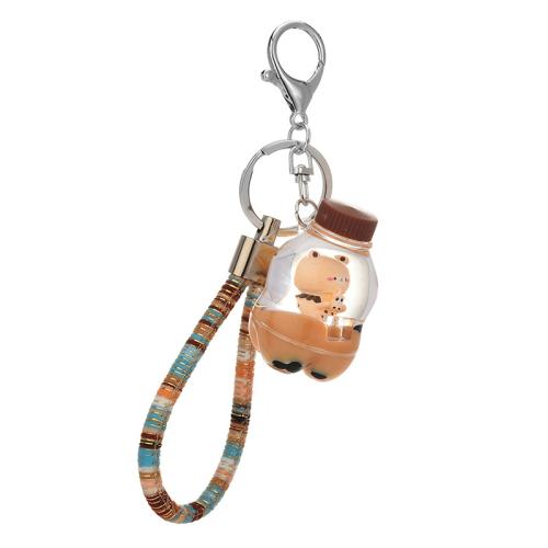 Acrylic Key Chain, with Cotton Thread & Zinc Alloy, Unisex 