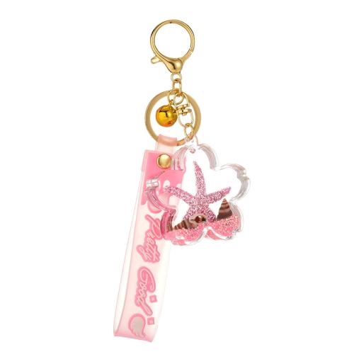 Acrylic Key Chain, with Zinc Alloy, for woman 