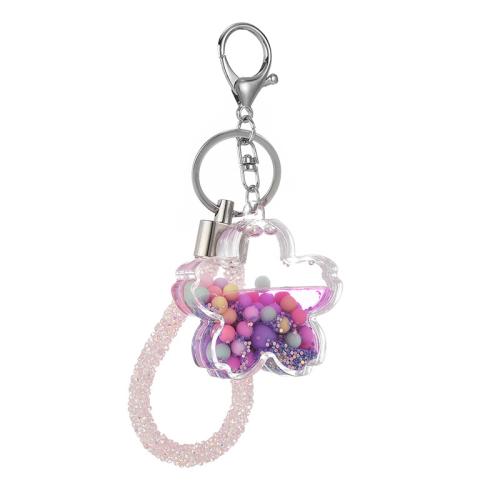 Acrylic Key Chain, with Zinc Alloy, for woman 