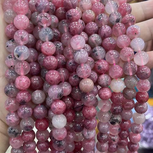 Rhodonite Beads, Round, fashion jewelry & DIY mixed colors Approx 38 cm 