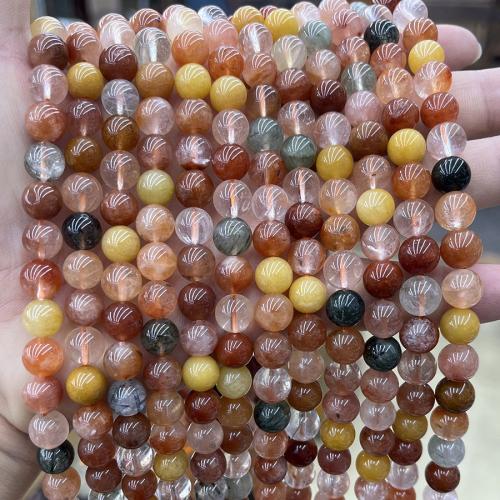 Mix Color Quartz Beads, Red Quartz, Round, fashion jewelry & DIY mixed colors Approx 38 cm 