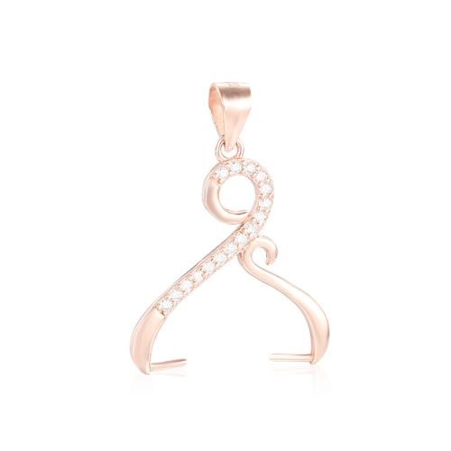 clip de pince en argent fin, Argent sterling 925, DIY & normes différentes pour le choix & pavé de micro zircon, plus de couleurs à choisir, Vendu par PC