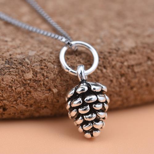 Sterling Silver Pendants, 925 Sterling Silver, Pinecone, DIY 